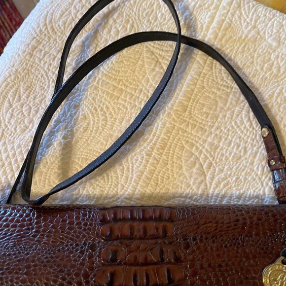 Brahmin Black & Brn Leather Tuscan Shoulder bag - Picture 4 of 8